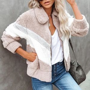 Fuzzy Chevron Jacket